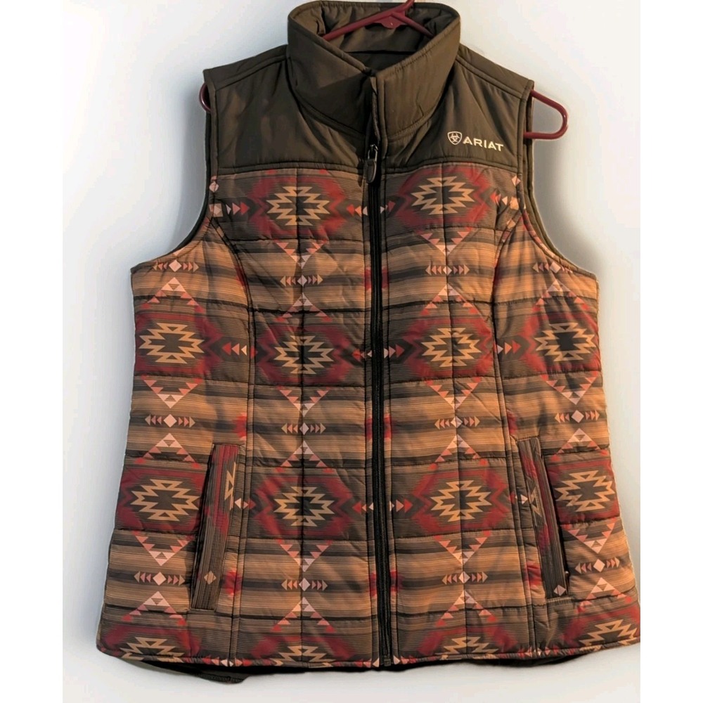 Ariat Vest Women XL REAL Crius Aztek Insulated Pockets Southwestern Canyon Y2K